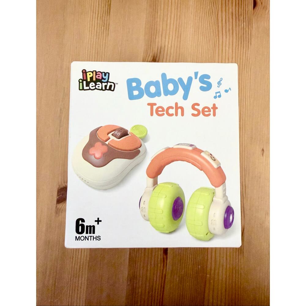 iPlay, iLearn Baby Musical Toy 6-12 Month, Infant Pretend Headphone & Mouse Toy